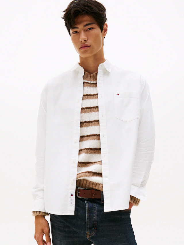 Tommy Jeans Langarmhemd »TJM OXFORD«, relaxed fit, Button-down-Kragen