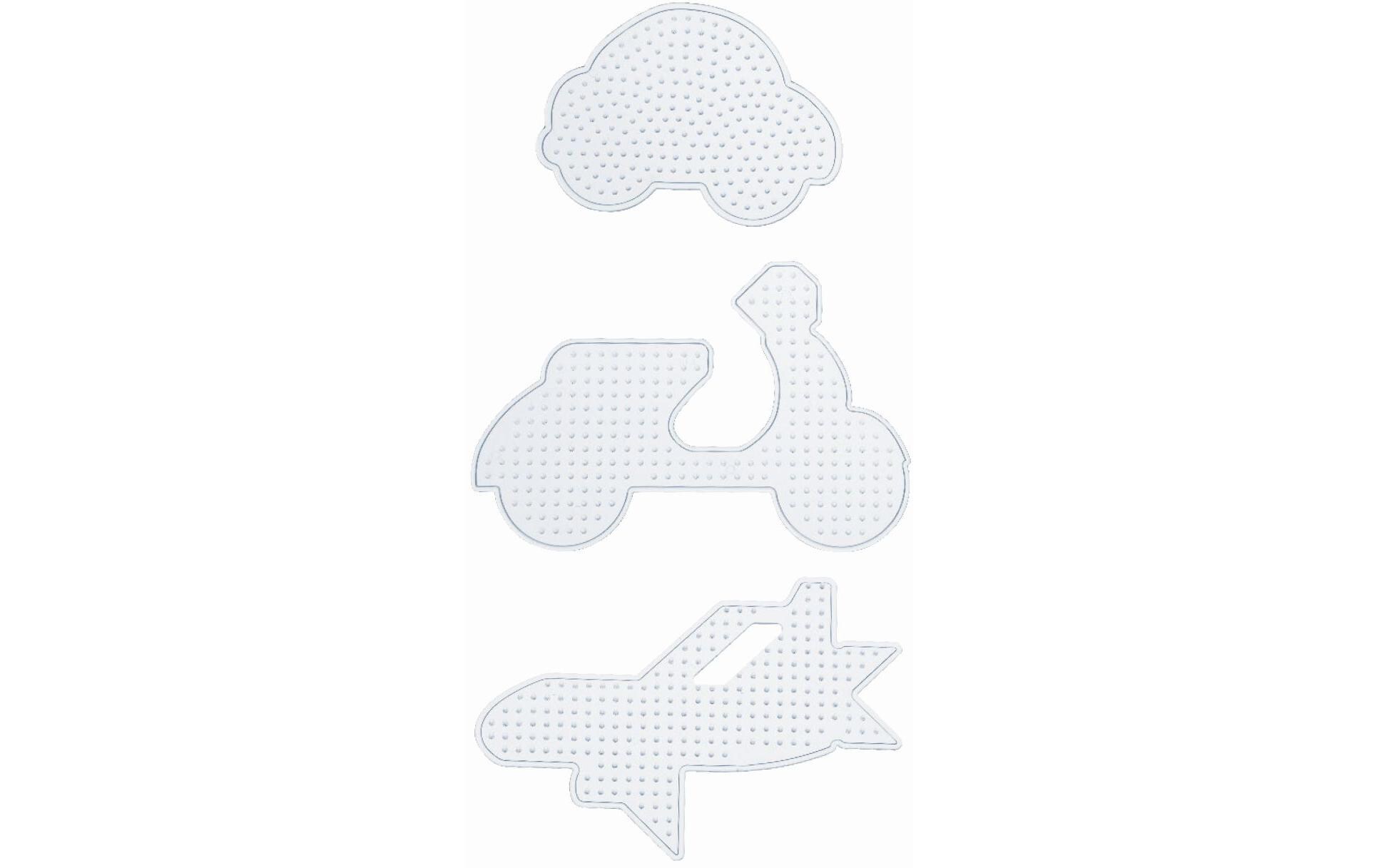 Bügelperlen Platten Stiftplatten-Set WeissSteckplatten-Set