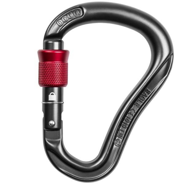 Mousqueton escalade OCUN EAGLE HMS SCREW ANTHRACITE/RED