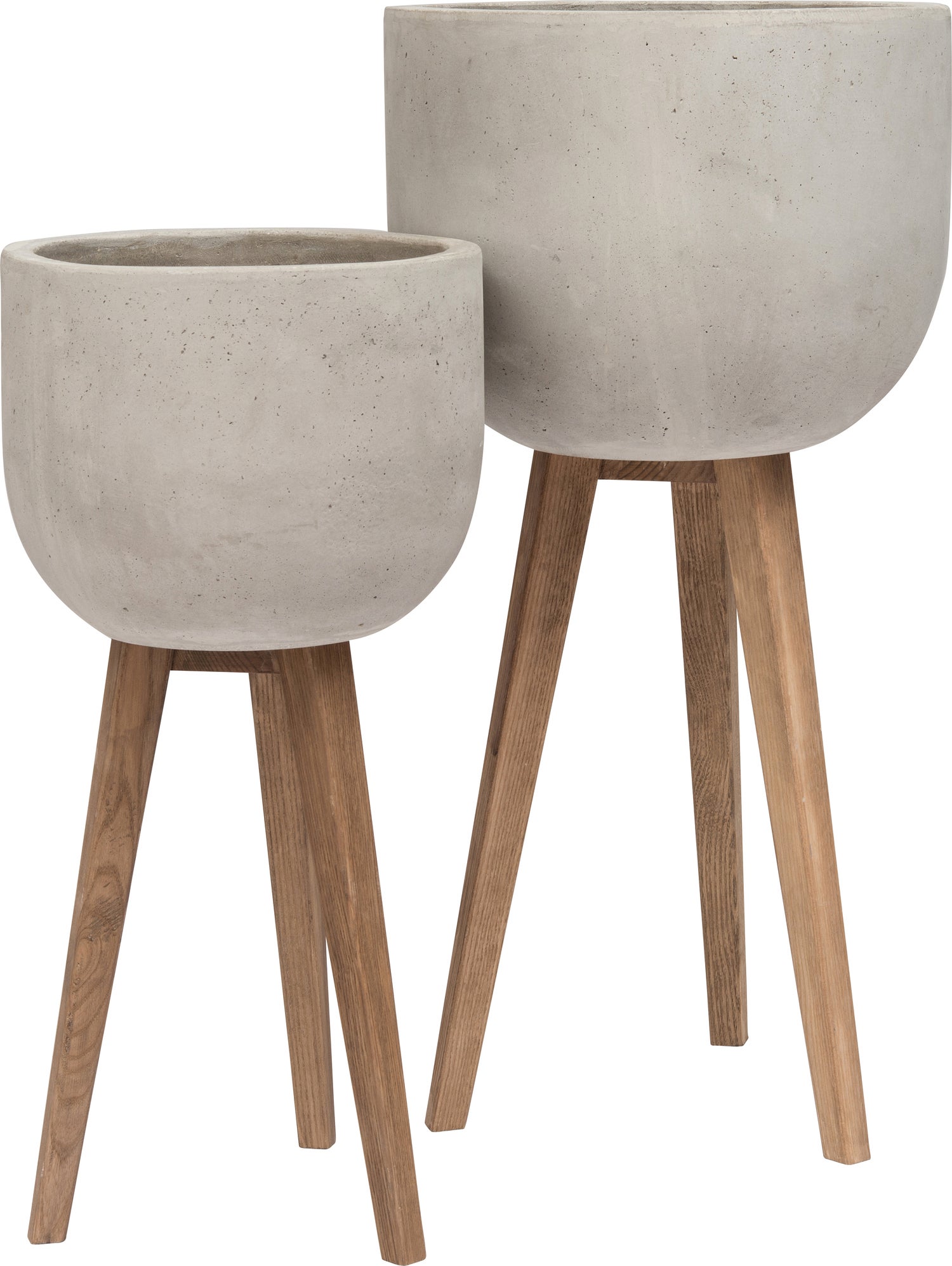 Intratuin bloempot op poten Bob grijs D 30 H 62 cm