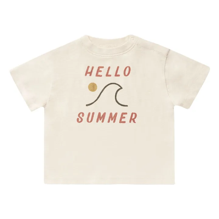 Rylee + Cru T-Shirt Hello Summer | Ecru