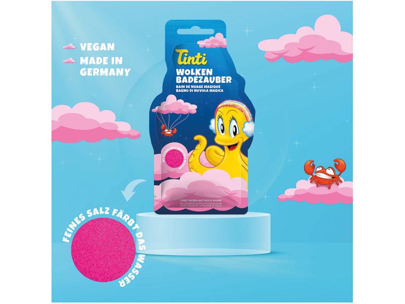 Tinti Badespass Wolken Badezauber pink 1 Stück Kinderbadezusatz
