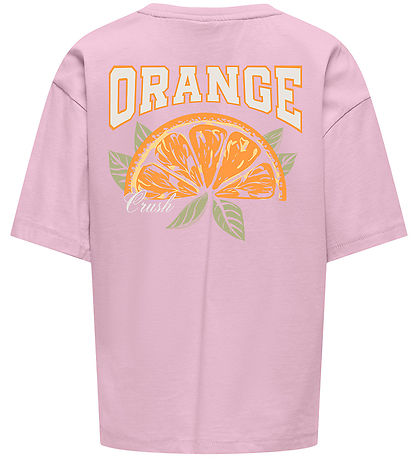 Kids Only T-Shirt – KogHelen – Rosa Löffler/Orange