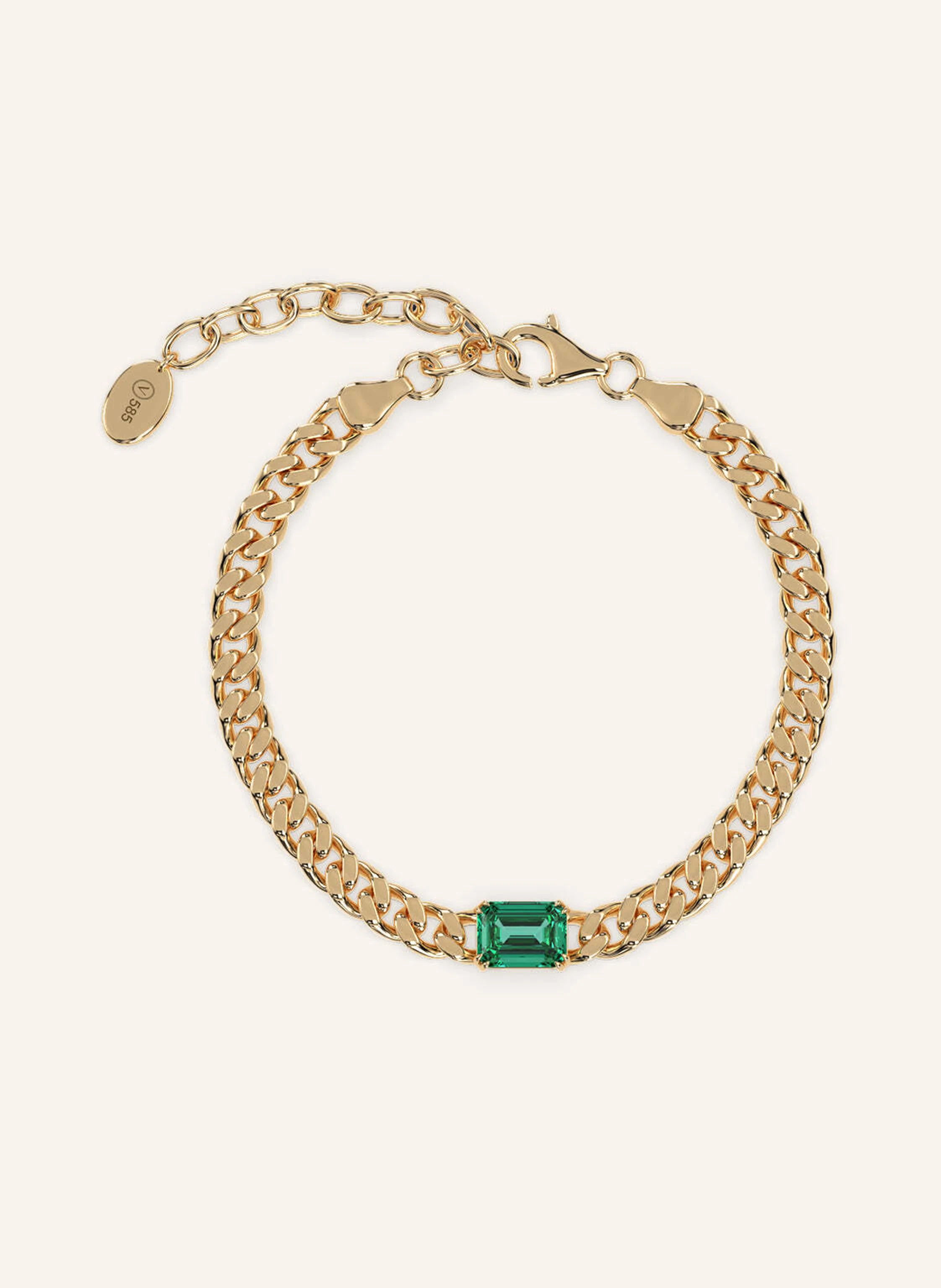 VEYNOU Armband EDEN OASIS aus 14 Karat Gelbgold und 1,50ct. lab-grown Smaragd