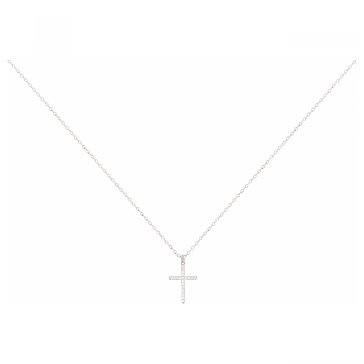 Collier en Argent avec oxyde de zirconium blanc