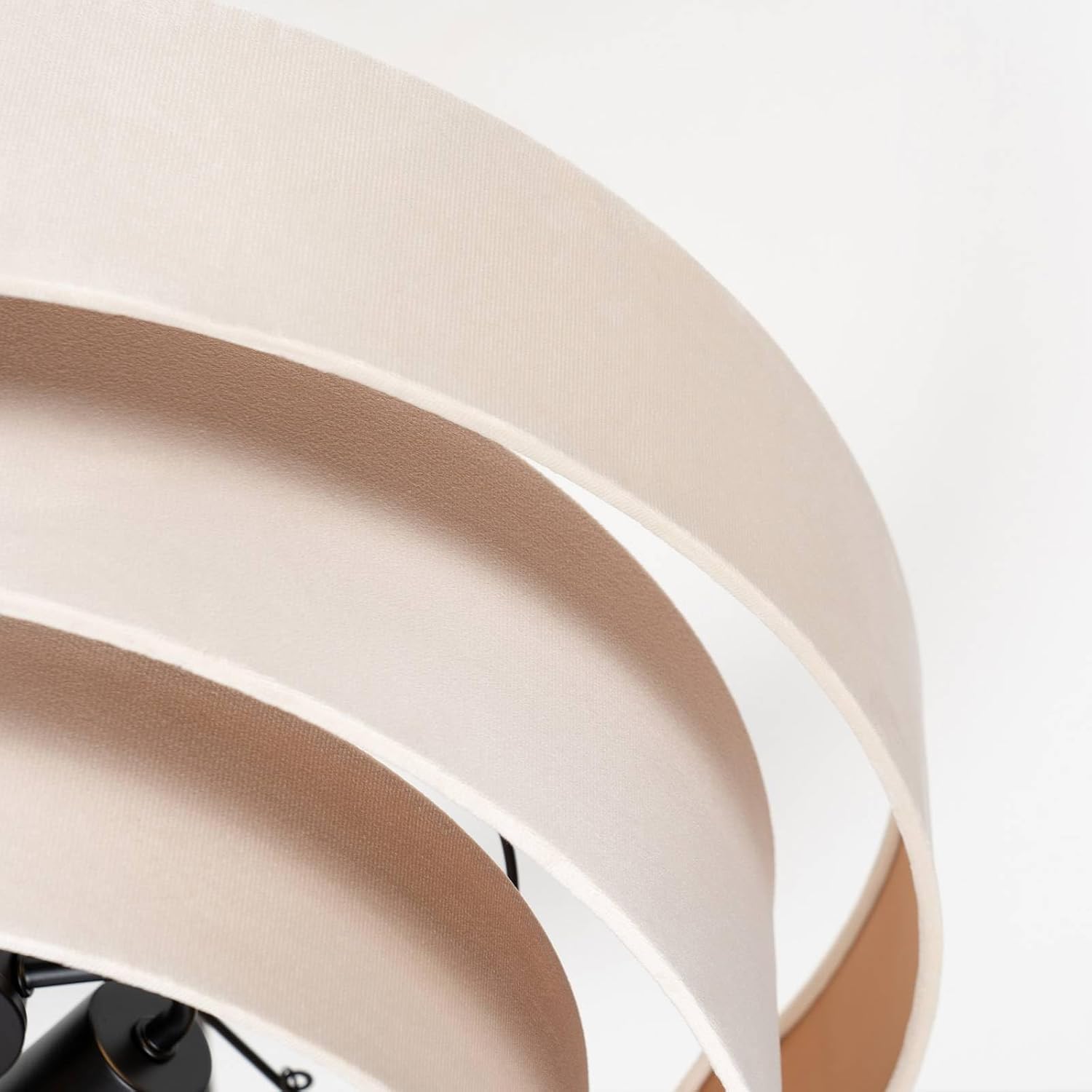 Lindby Deckenlampe Jusari (Modern) in Creme aus Textil (3 flammig, E27) - Deckenleuchte Lampe Wohnzimmerleuchte