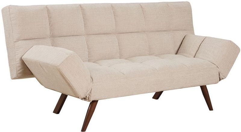 Bronx71 - Slaapbank Timo - Beige - 1,5 Persoons - Gerecyclede Stof - Multifunctioneel