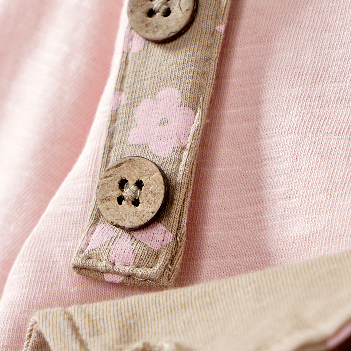 Topomini Newborn Langarmshirt und Overall im Set beige / rosa