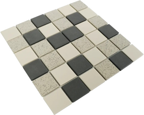 Keramisch mozaïek 28,8 x 28,8 cm grijsbeige