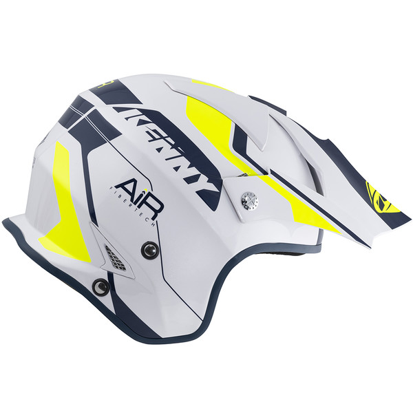 Kenny - Casque Trial Air Graphic Blanc / Navy / Jaune fluo