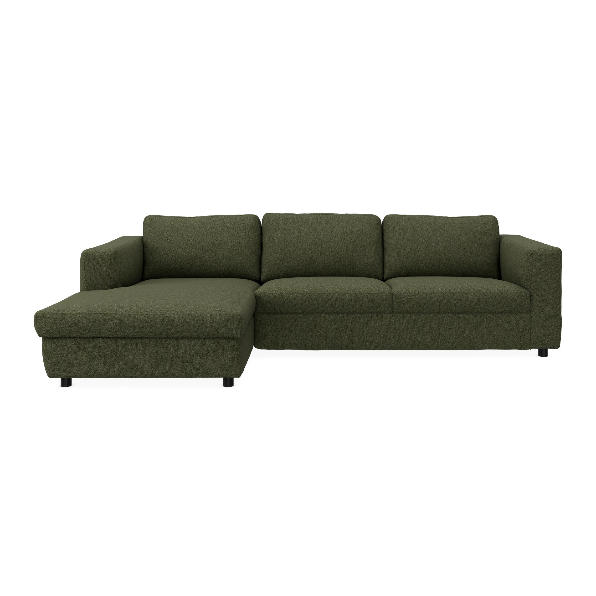 Lean venstrevendt sofa med chaiselong