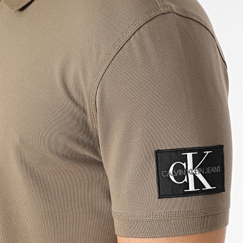 Polo Manches Courtes Monologo Badge 2850 Marron