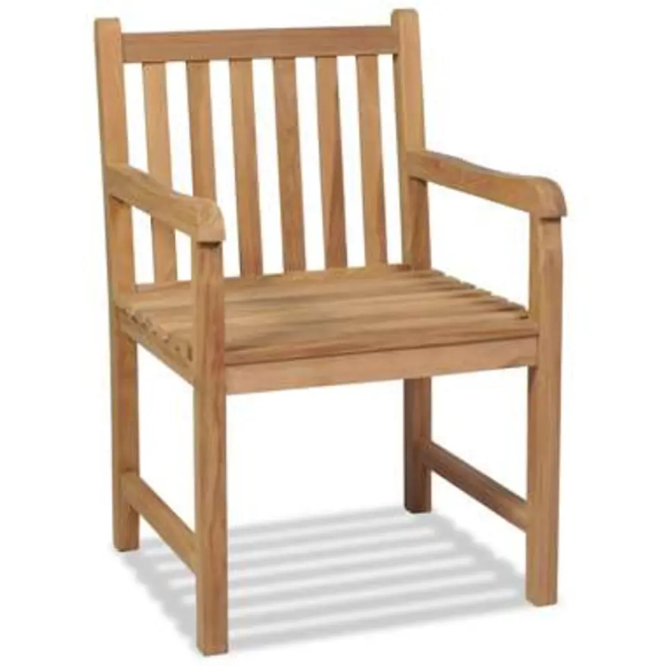 vidaXL - Tuinstoel - Bruin - Teakhout - 2 stuks