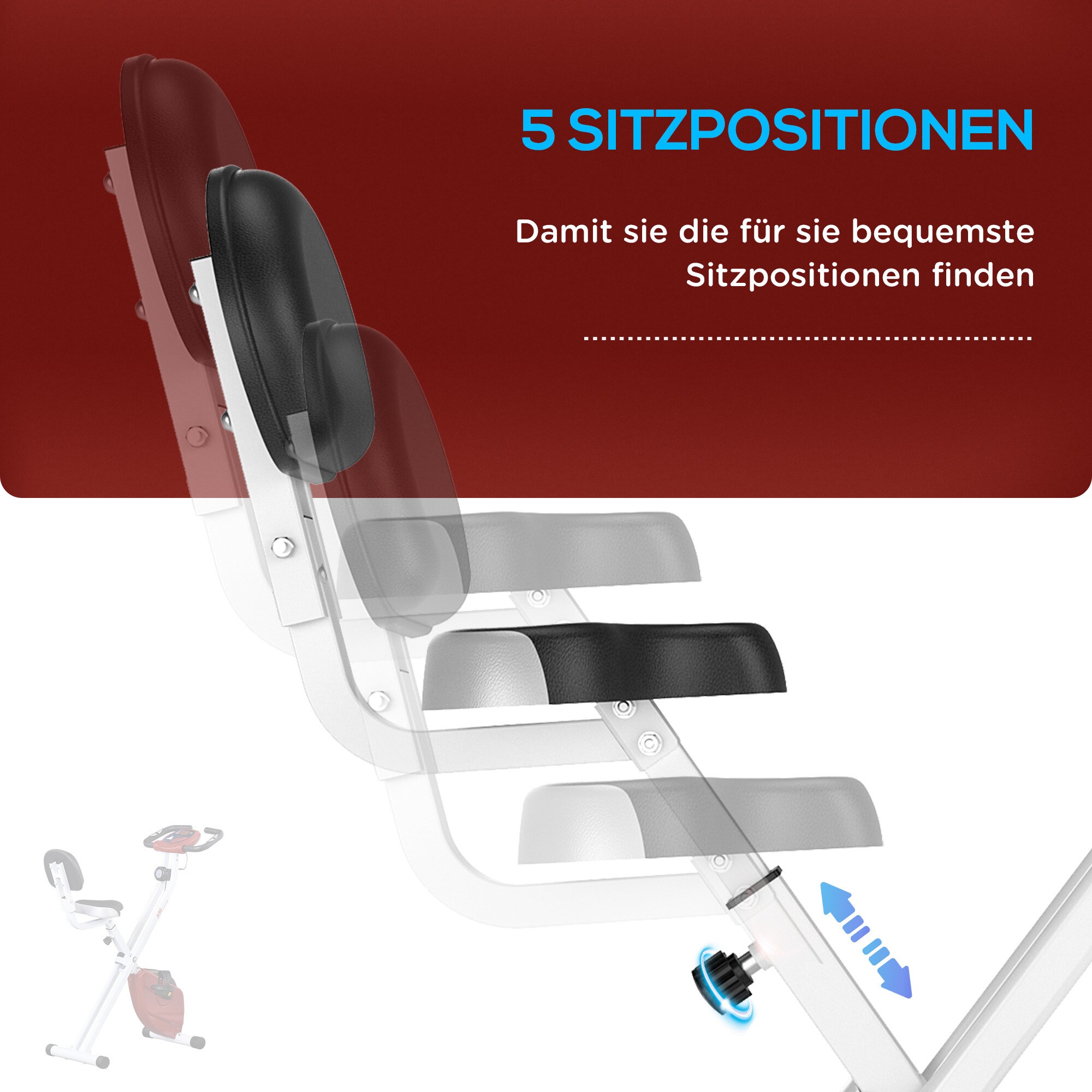 HOMCOM Fahrradtrainer mit Magnetwiderstand 43 x 97 x 109 cm (BxTxH)