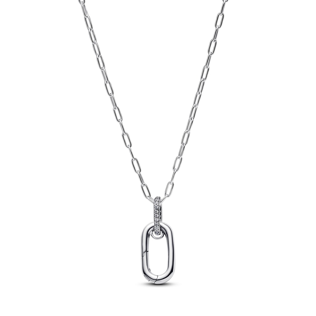Pandora ME Anhänger-Halskette mit aufklappbarem Glied 925 Silber