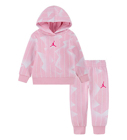 Jordan Sweatset - Medium+ Soft Pink m. Weiß