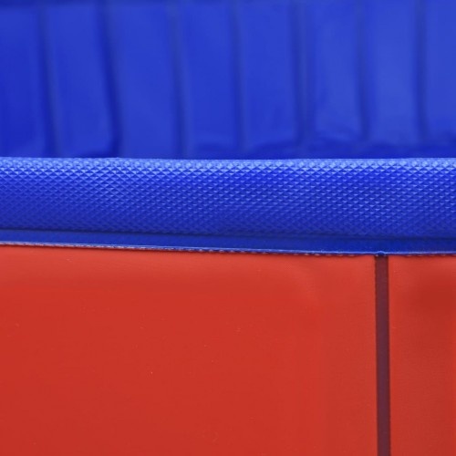 Piscina para cães vermelha e azul