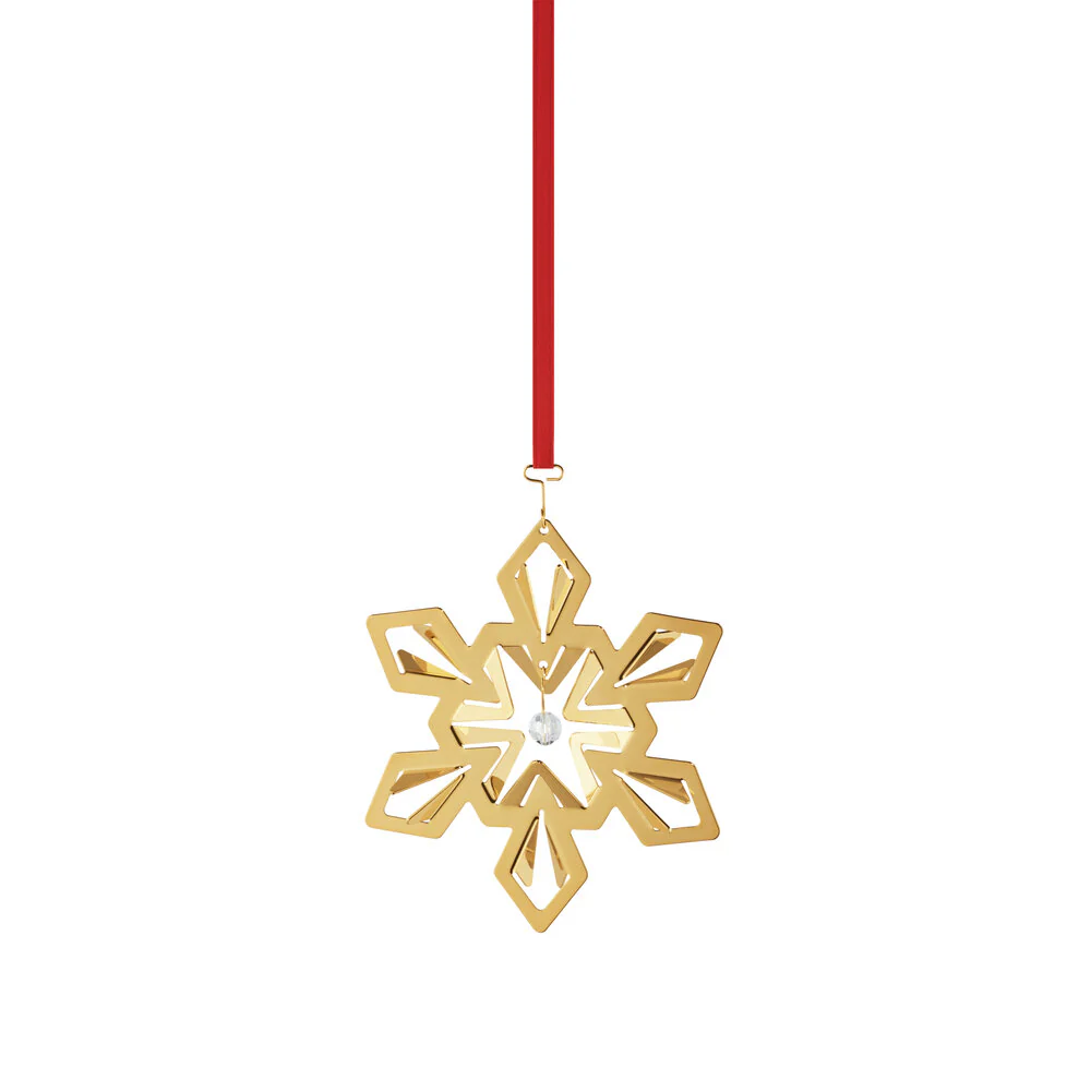 Georg Jensen  2024 Juleophæng med snefnug - forgyldt