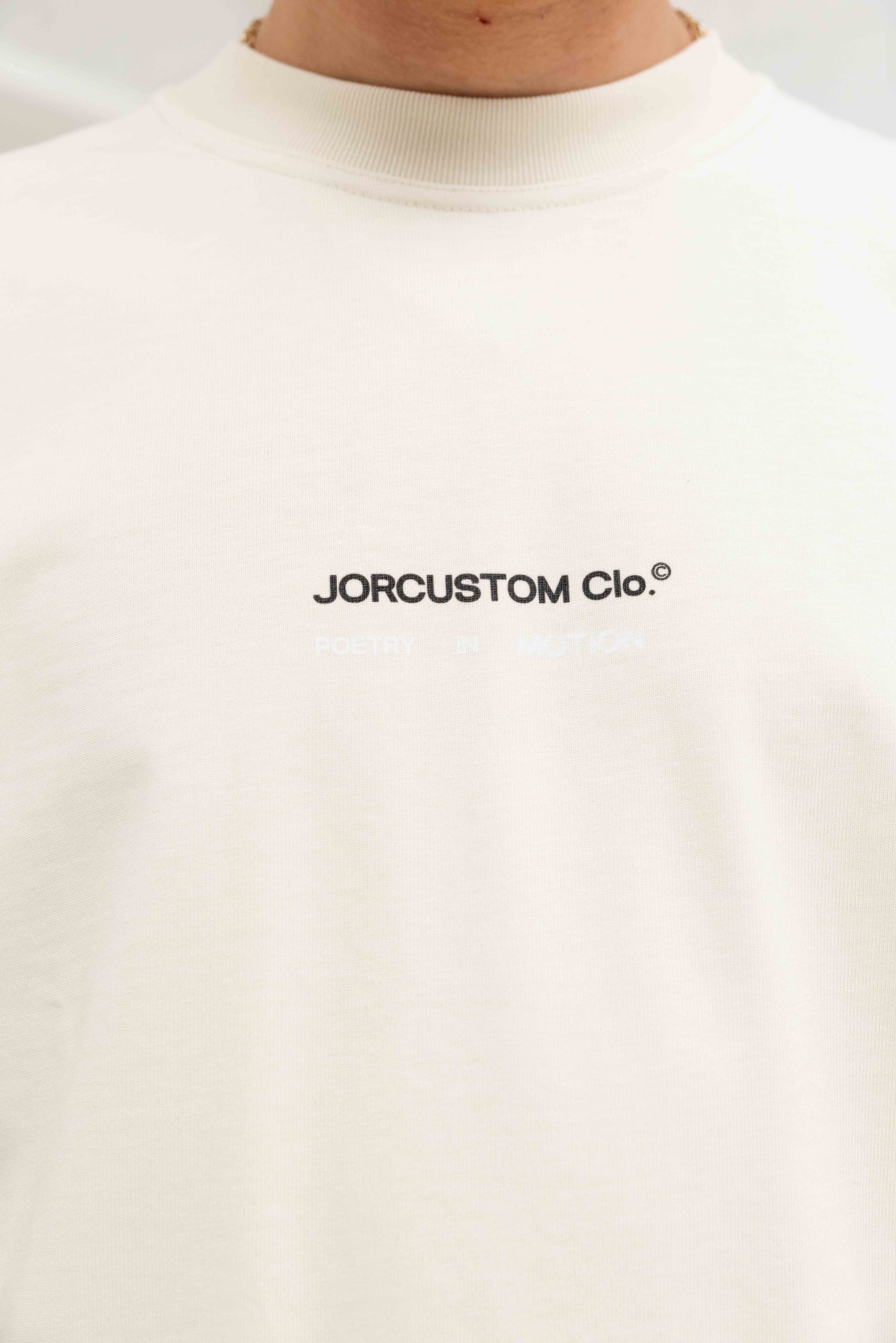 Jorcustom Poetry In Motion Loose Fit T-Shirt Heren Beige