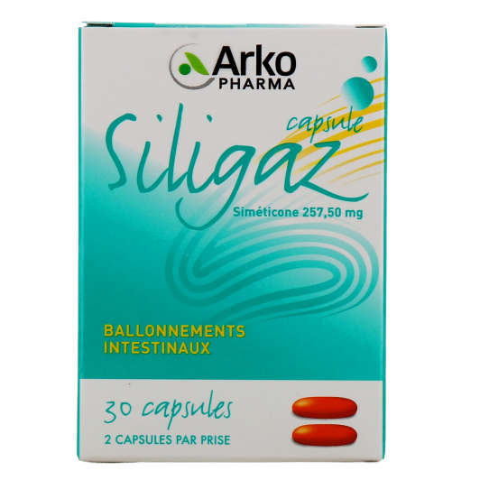 Siligaz capsule - Ballonnements Intestinaux - Arkopharma
