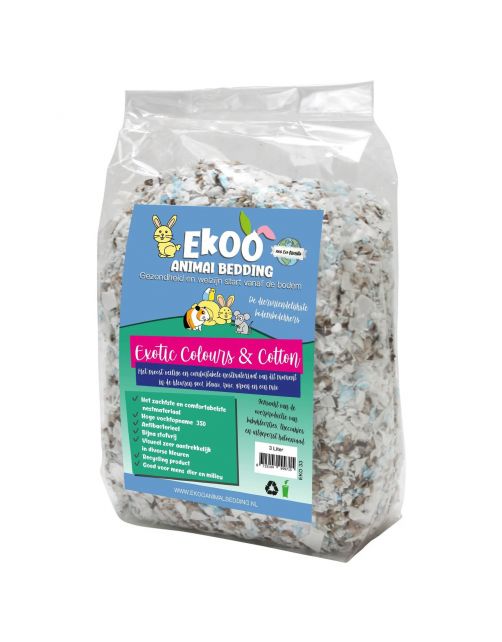 Ekoo Bedding Exotic Colours & Cotton - Kooi Accessoire - 20x16x8 cm 3 l 170 g Assorti