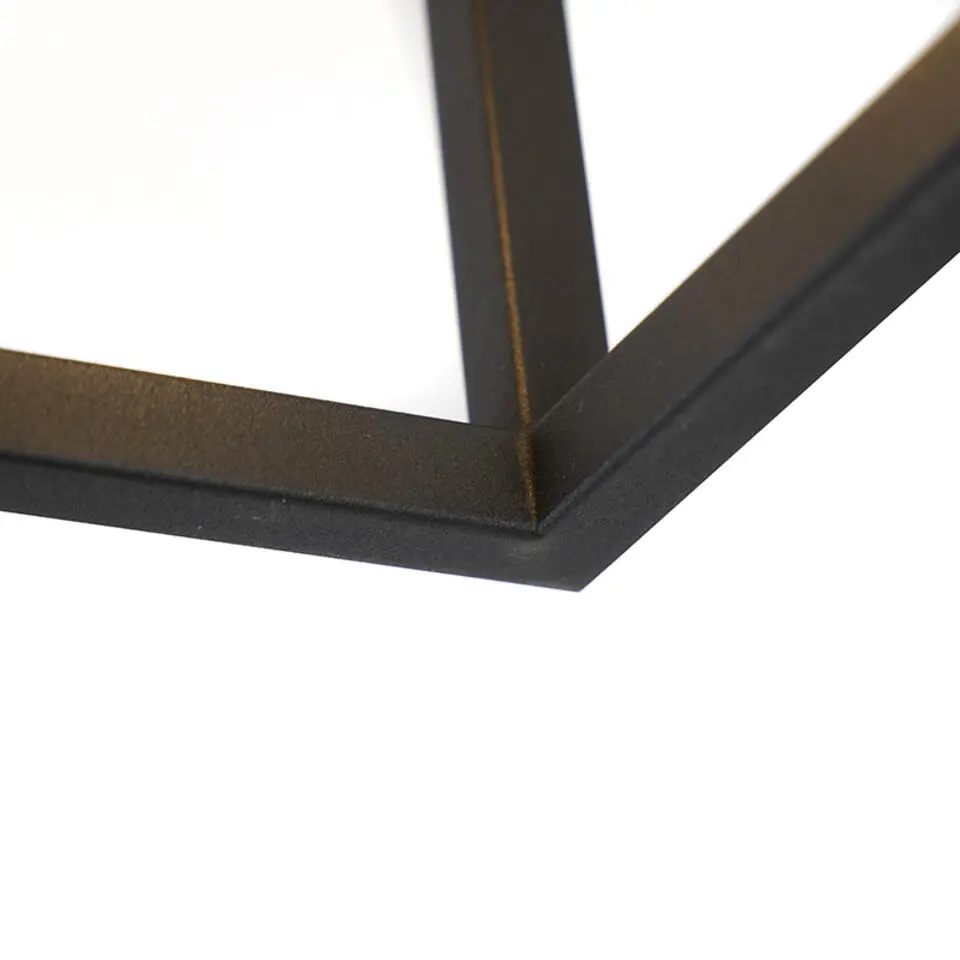 Qazqa plafondlampen cage zwart e27