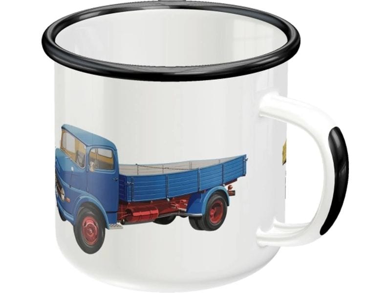 Nostalgic Art Kaffeetasse Daimler Truck 360 ml, 1 Stück, Me Stilvolle Emailletasse