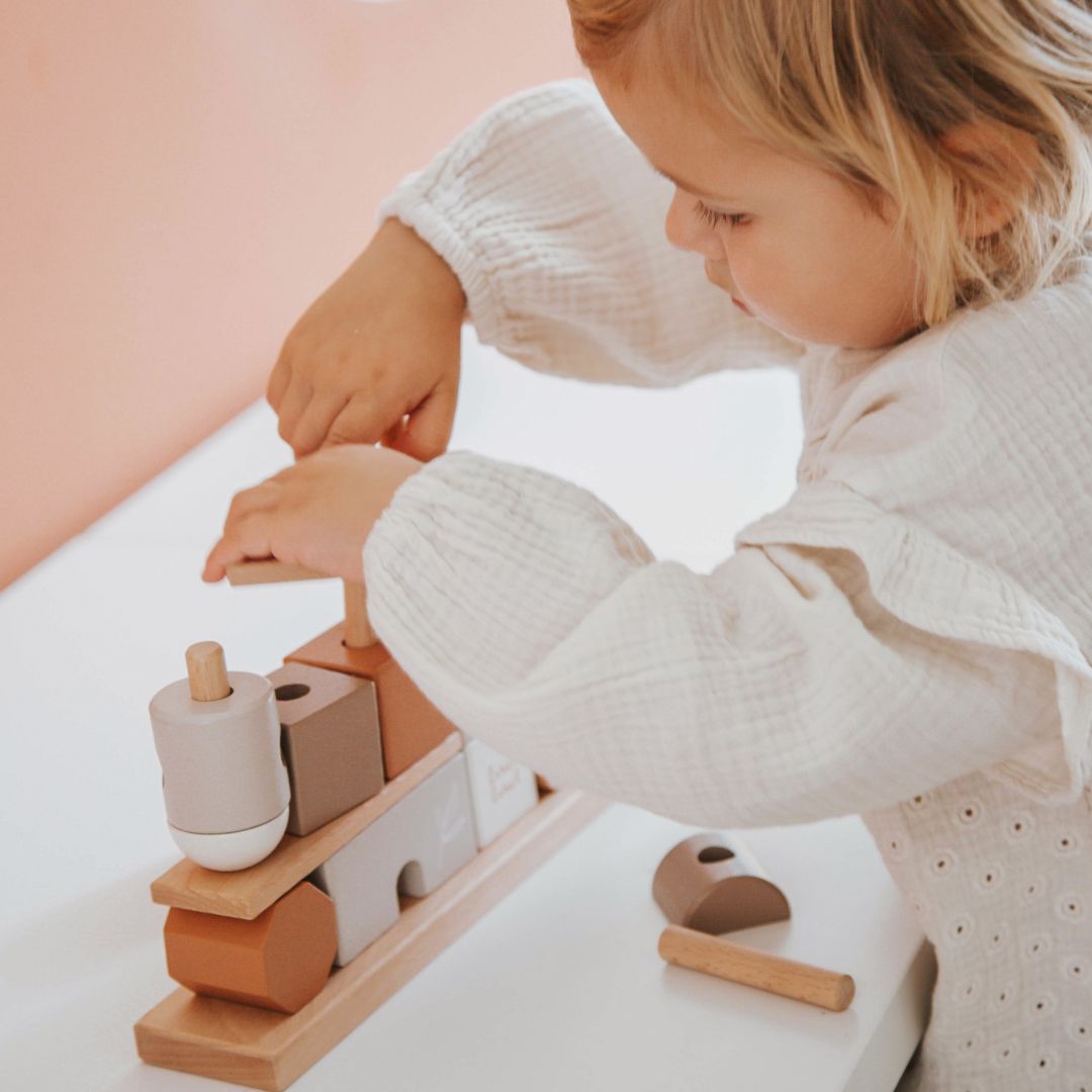 Label label stapelblokken house nougat 25-delig