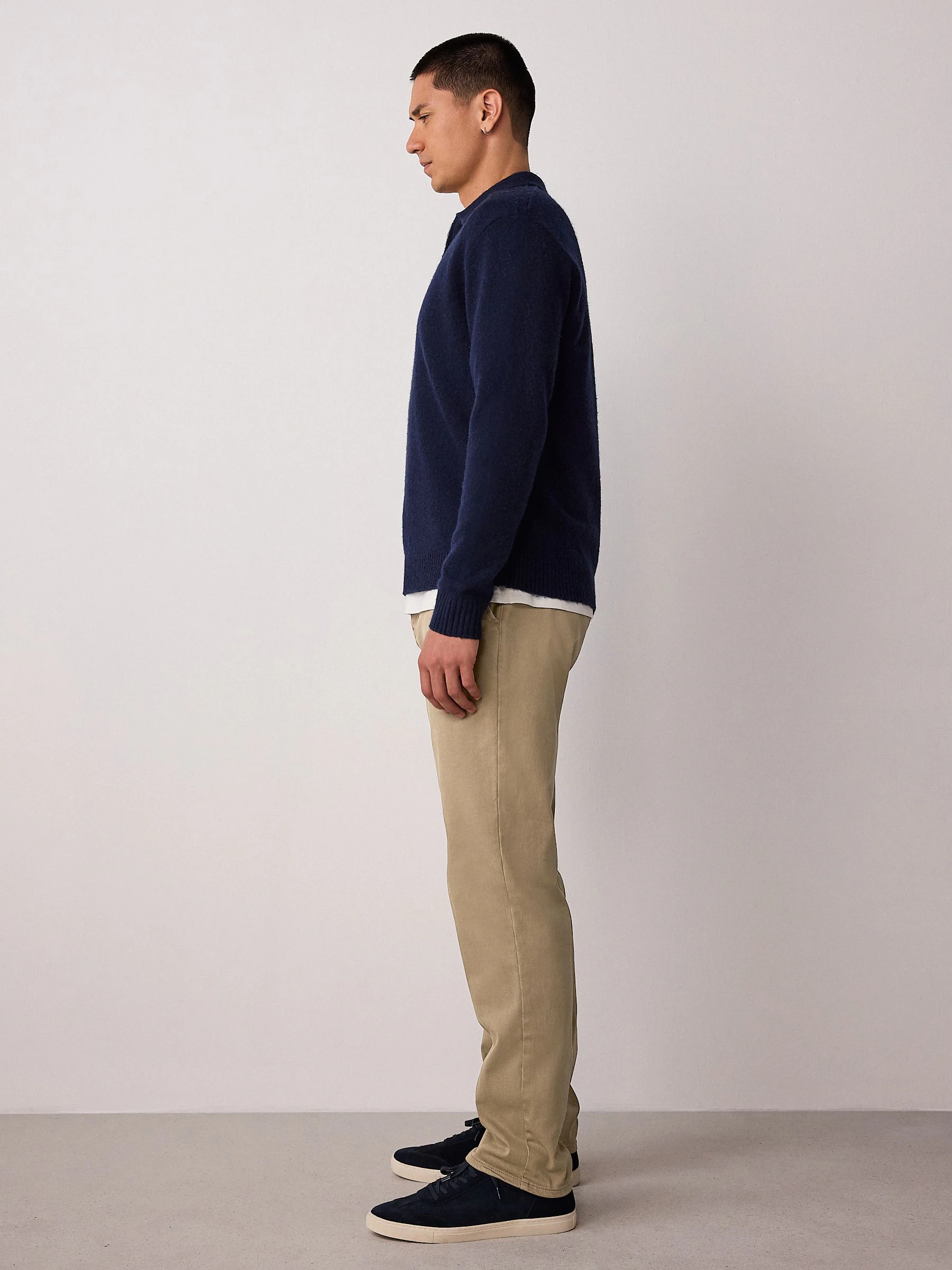 Pastelgeel - Slim Fit - Motionflex chino