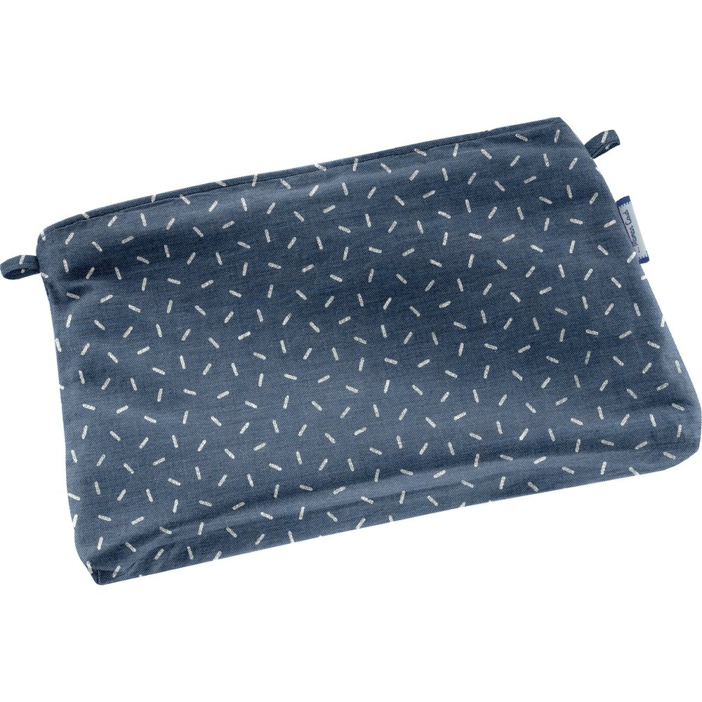 Mini Pochette Tissu Paille Argent Jean