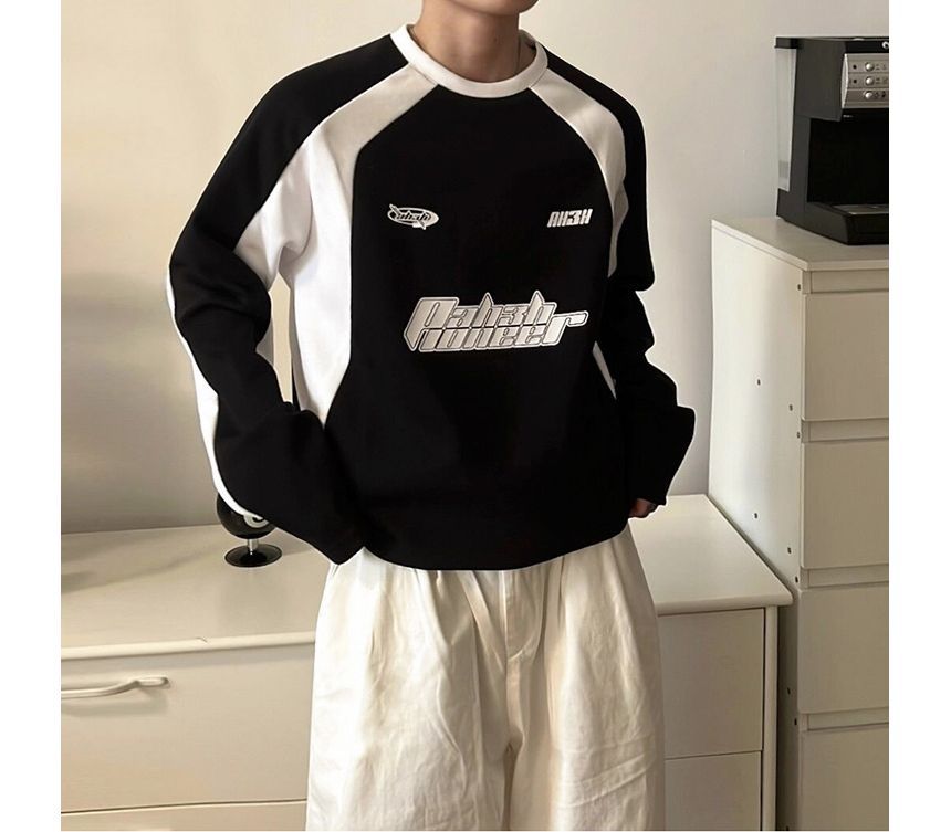 Omozando - Sweatshirt met ronde hals en letters