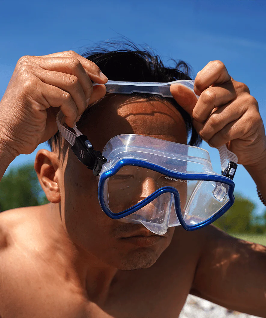 Watery Combo snorkelsæt til voksne (fra 15 år) - Fraser/Coast - Blå/mørkeblå