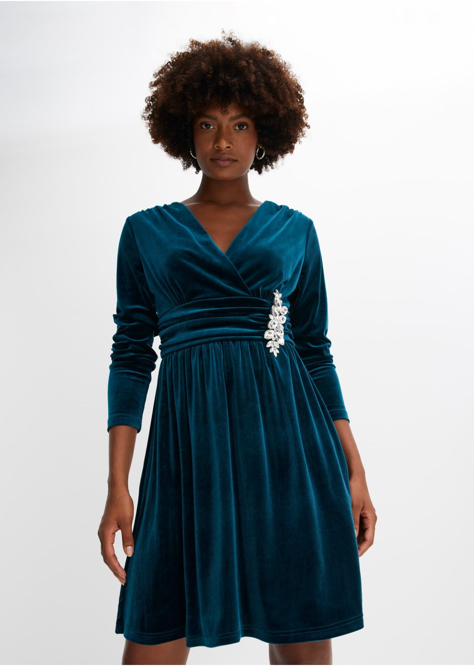 Robe en velours avec strass