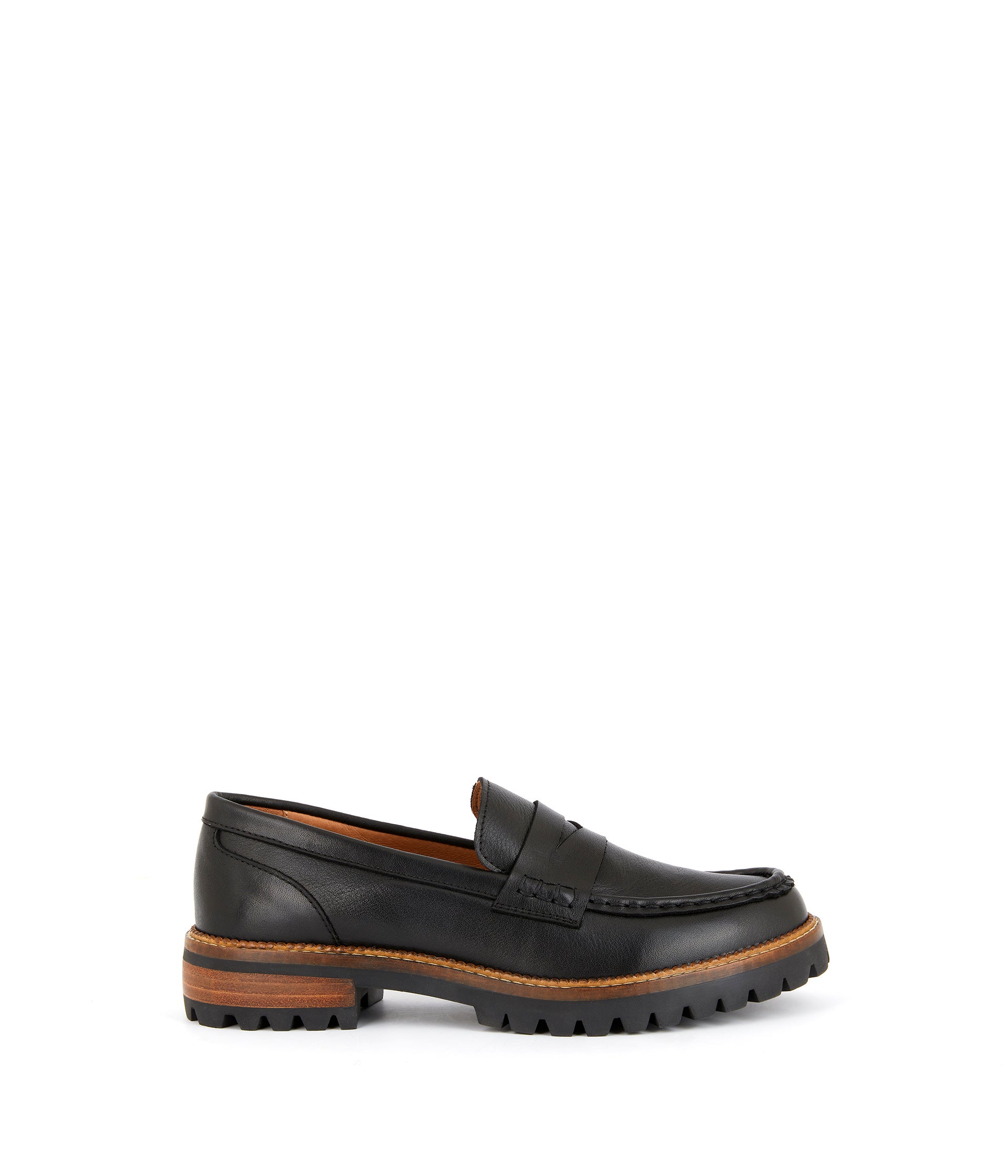 Mocassins cuir noir Cyndel