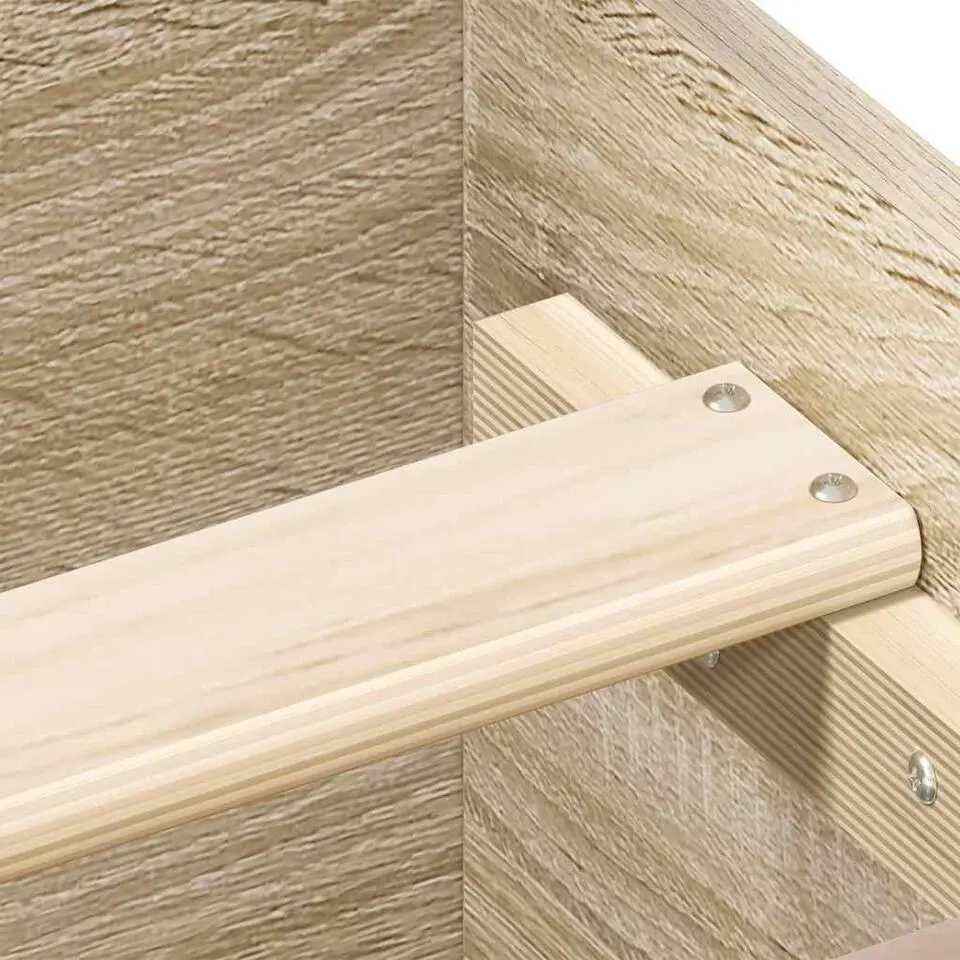 vidaXL - Bed incl. hoofd- en voeteneinde - Sonoma eiken - 180x200 cm