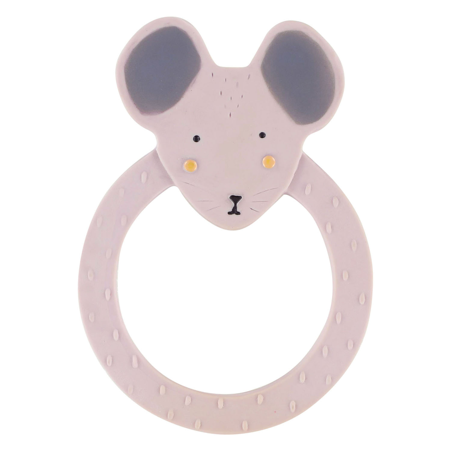 Trixie Natuurlijk Rubber Ronde Bijtring- Mrs. Mouse