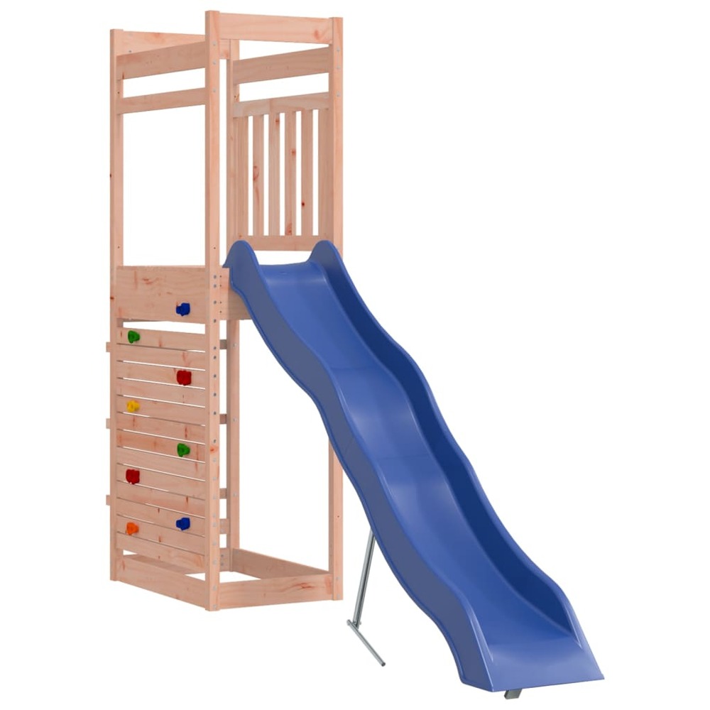 Aire de jeux d'extérieur balançoires toboggan portiques robuste jeux jardin 53 x 267 x 207 cm bois massif de douglas 02_00050