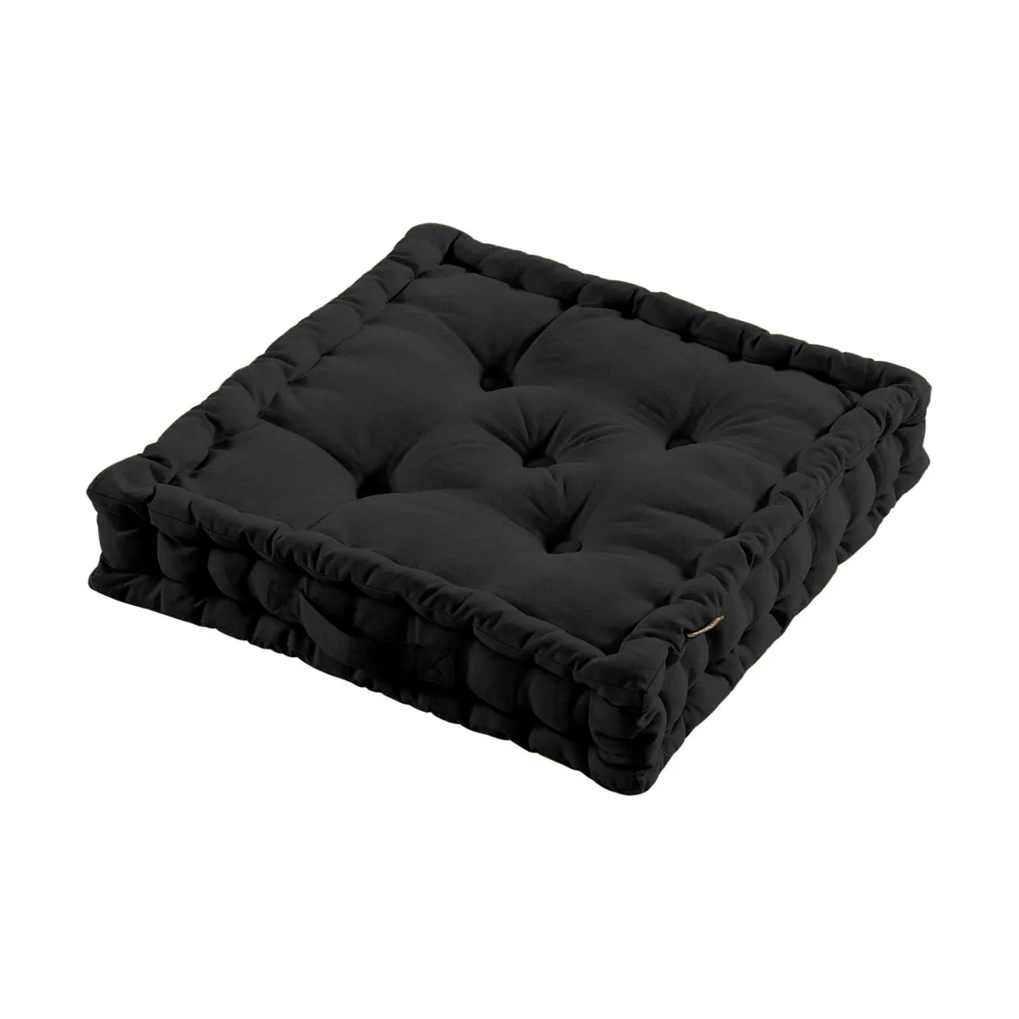 Coussin de sol coton (50 x 50 cm) Pixel Noir