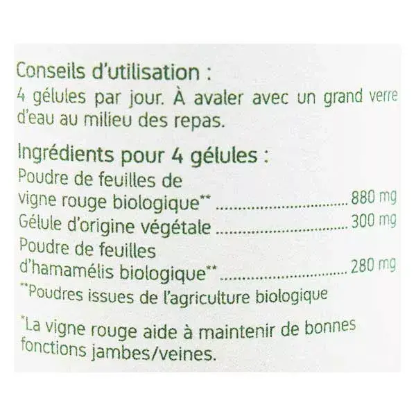 Nat & Form Hamamélis Vermelha Orgânica - 200 Cápsulas Vegetais