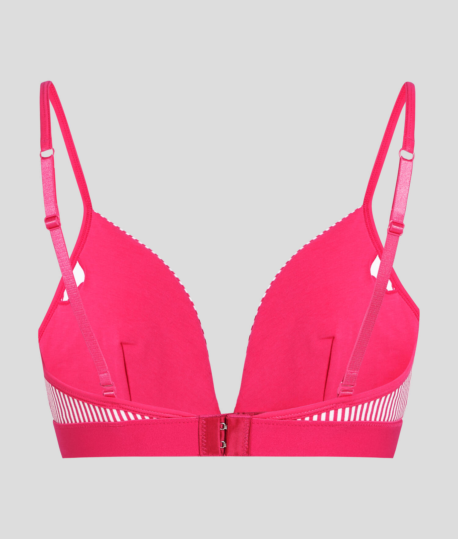SOUTIEN-GORGE TRIANGLE REMBOURRÉ À RAYURES IKON - Framboise-rayure blanche