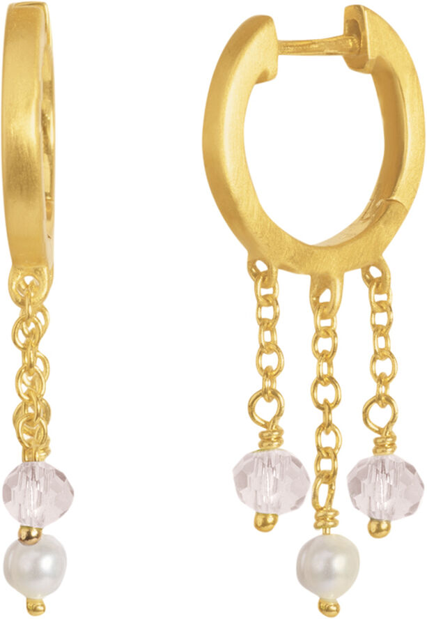 ByBiehl Tienne Hoop Pink -GP Gold plated silv