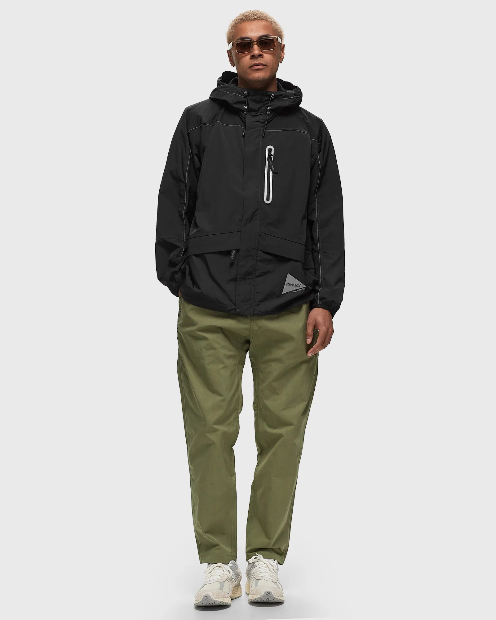 Gramicci x AND WANDER PATCHWORK WIND HOODIE