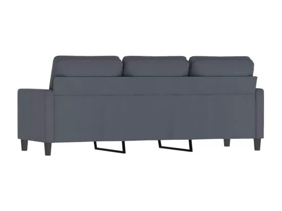 Canapé à 3 places Gris foncé 180 cm Velours