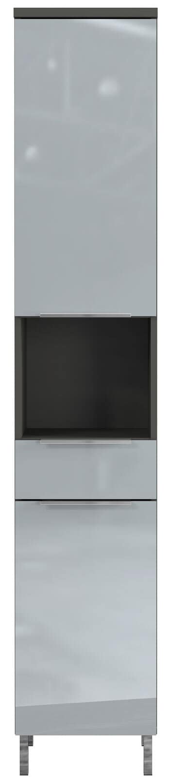vito Hochschrank CORUS Graphit/ silbergrau