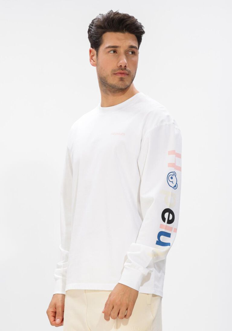 witte hopeium t-shirt prote t your peace tee l/s