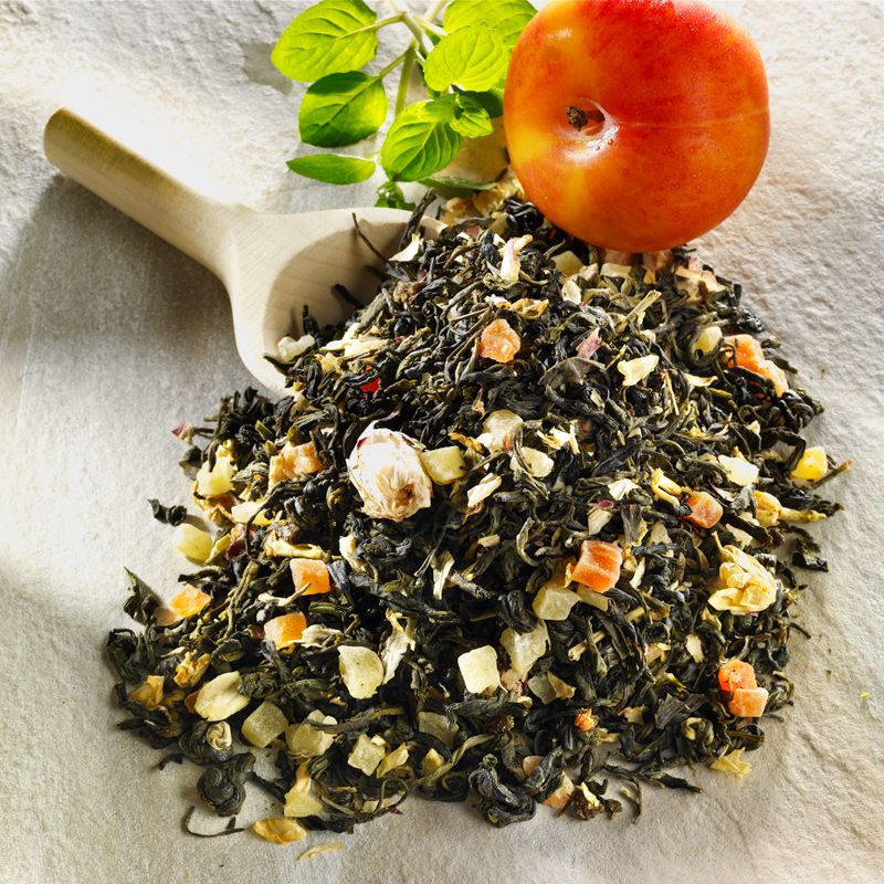 Schrader Aromatisierter Grüner Tee Lotusblüte Aprikose