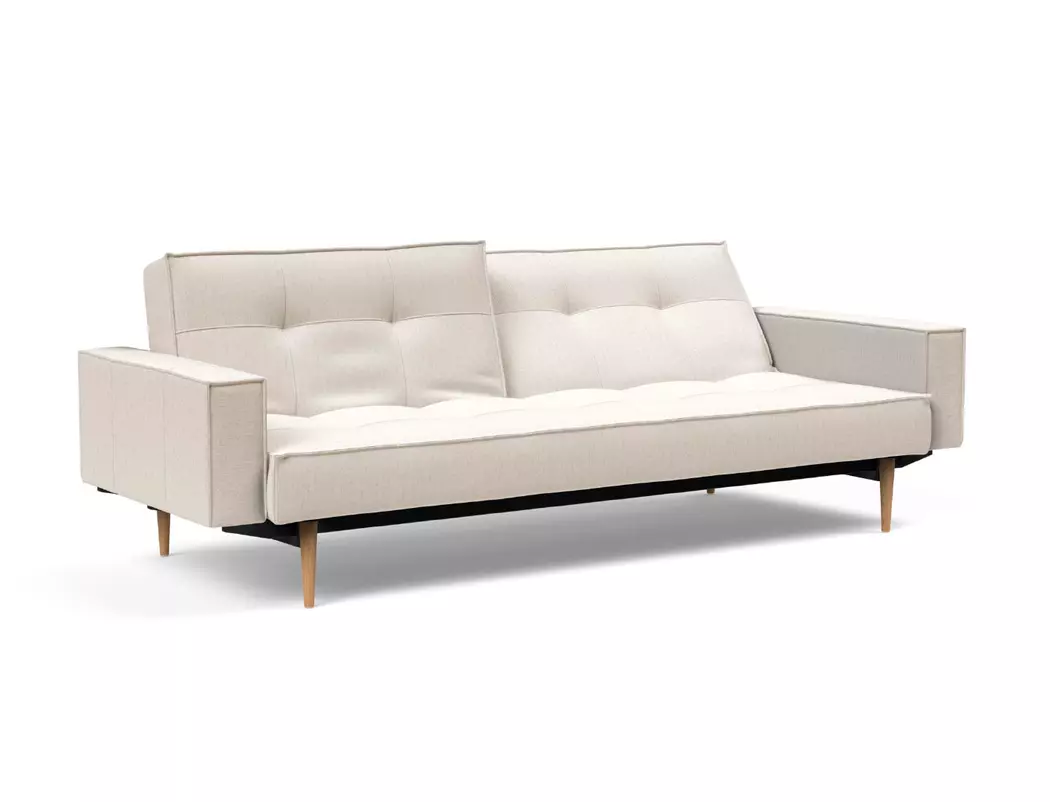 Schlafsofa mit Armlehnen Splitback Styletto hell