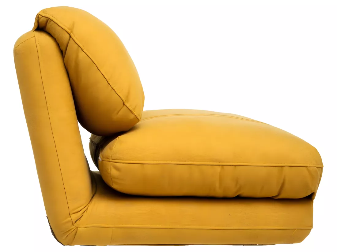 Chauffeuse multi-position 1 Place tissu Jaune Moutarde