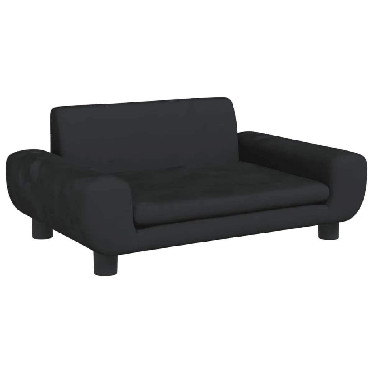 vidaXL Canapé enfant Noir 70x45x33 cm