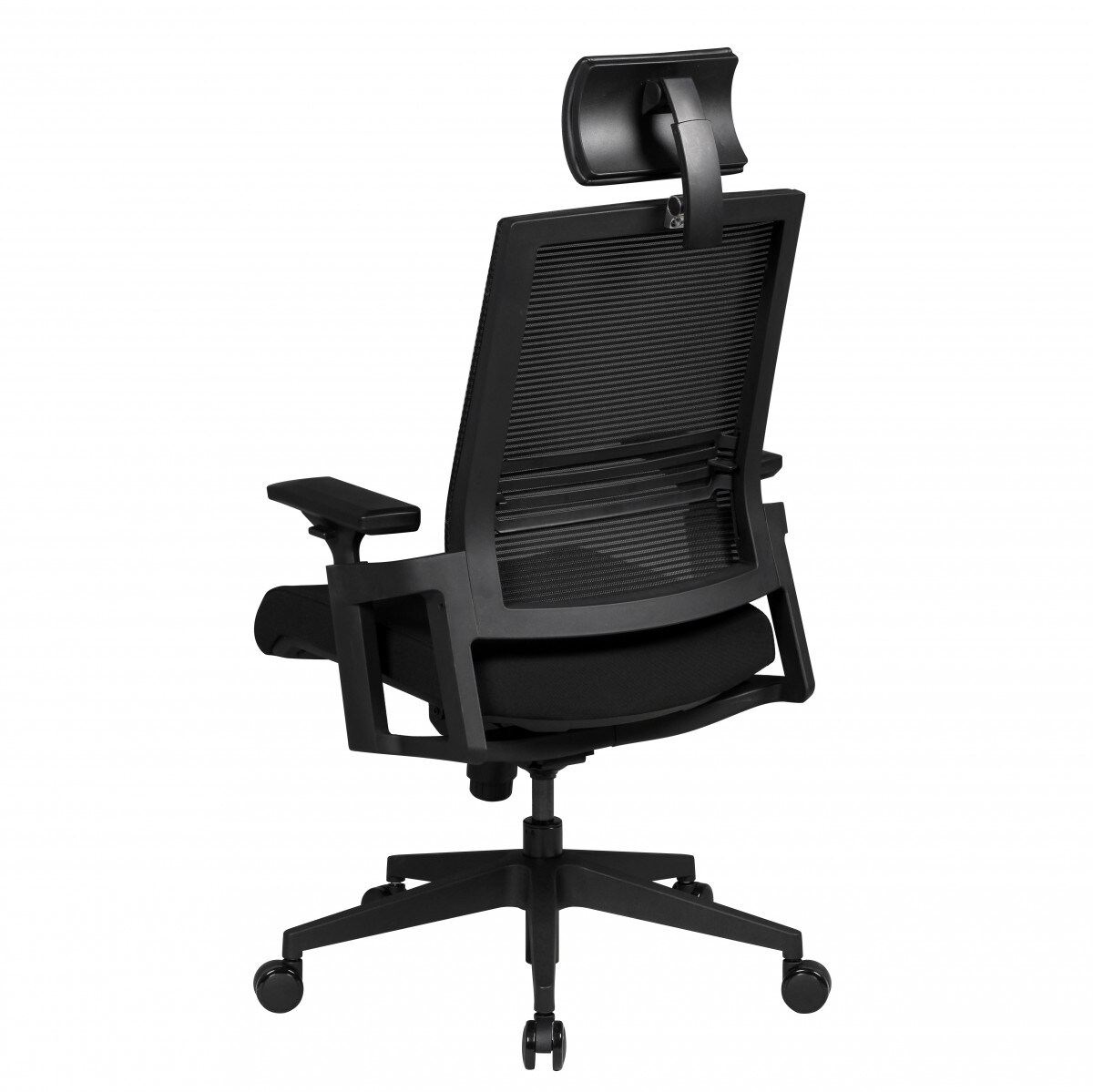 KADIMA DESIGN Chefsessel Lisse: Ergonomischer Bürostuhl, Netzrückenlehne, verstellbare Kopfstütze, Stoffbezug, Nylon-Fußkreuz.